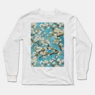 Almond Blossom Pattern, Vincent van Gogh Long Sleeve T-Shirt